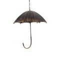 GloboStar® UMBRELLA 01406 Vintage Industrial Κρεμαστό Φωτιστικό Οροφής Πολύφωτο 5 x E27 Μαύρο Καφέ Σκουριά Μεταλλικό Φ58 x Υ60cm