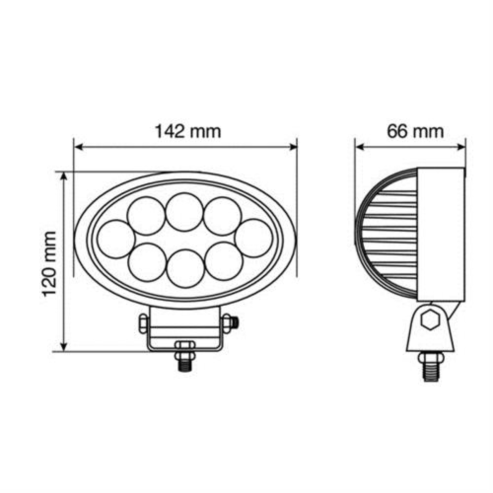 ΠΡΟΒΟΛΕΑΣ WL-4 24W 1600LM 10/30V 8 LED 10-30V/21W 6.000K (142x120x66mm) ΦΩΣ ΔΙΑΘΛΑΣΗΣ -1ΤΕΜ.