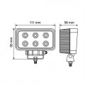 ΠΡΟΒΟΛΕΑΣ ΕΡΓΑΣΙΑΣ WL-2 18W 1200LM  ΜΕ 6 LED ΚΑΡΦΙ 10-30V/21W 6.000K (111 x 95 x 56 mm) -1ΤΕΜ.