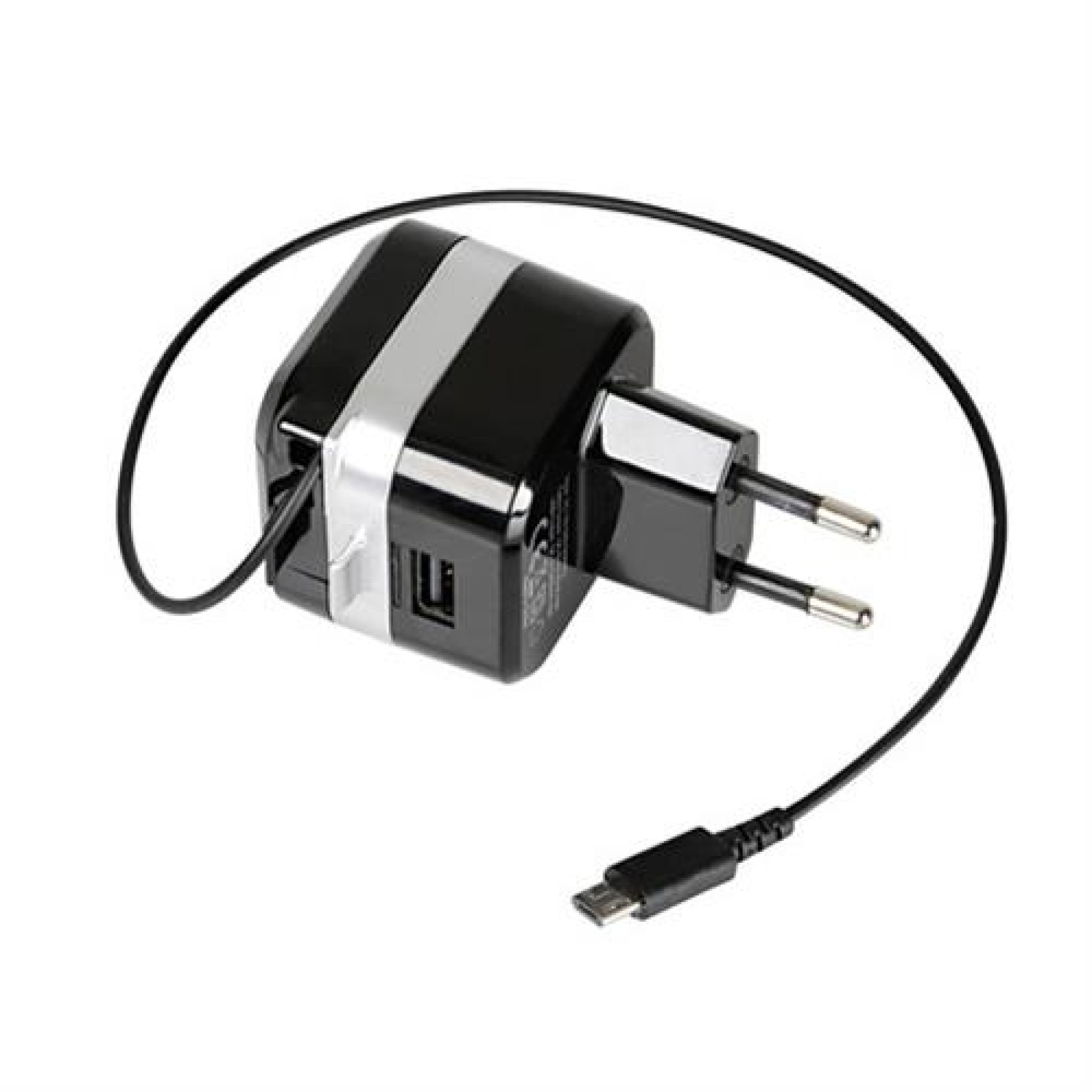 ΠΡΙΖΑ 230V 12 ΜΕ 1 USB ΚΑΙ ΚΑΛΩΔΙΟ ΦΟΡΤΙΣΗΣ MICRO USB 90cm 2400mA FAST CHARGER