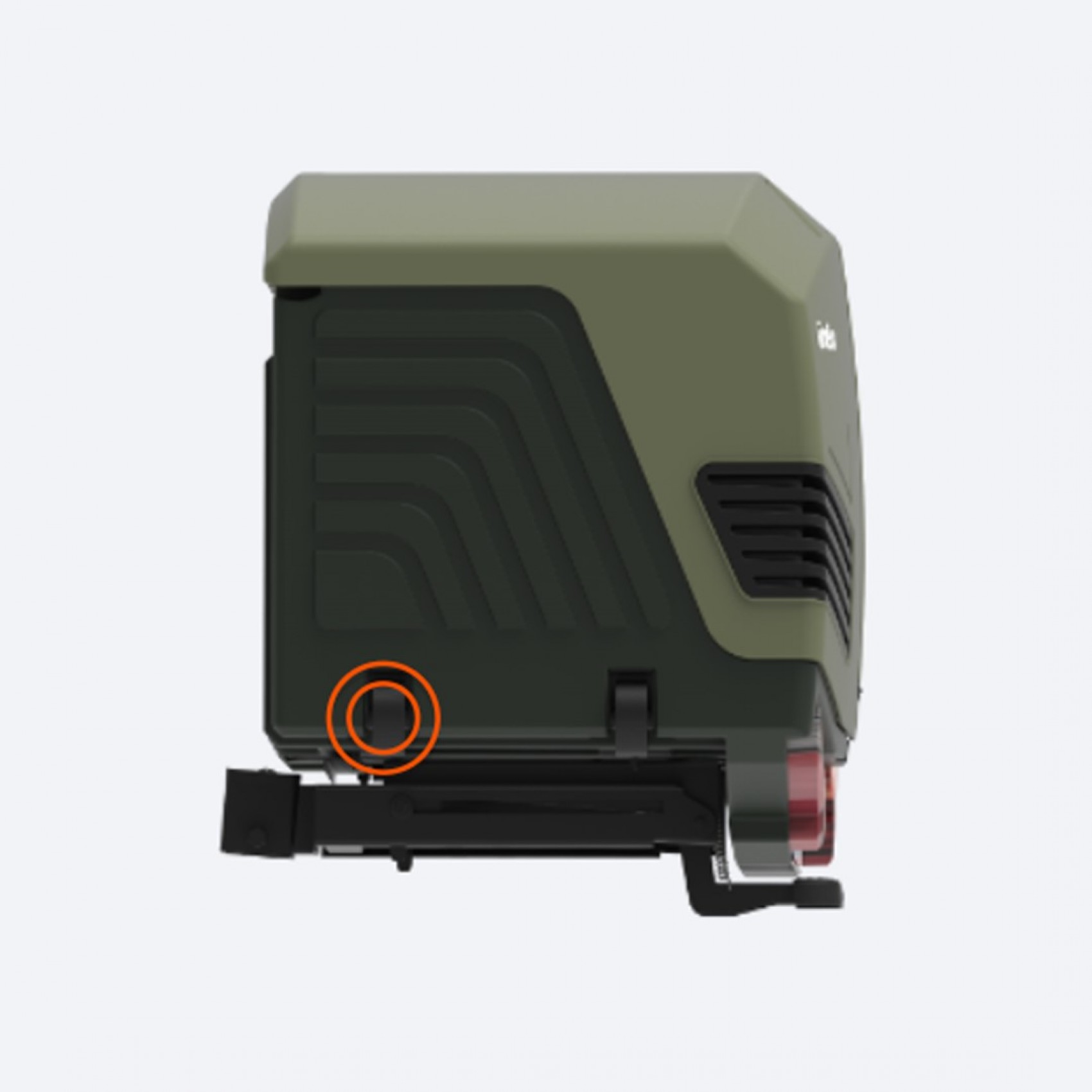 μπαγκαζιερα κοτσαδορου 400 lt towbox v3 camper green (πρασινο) με led φαναρια