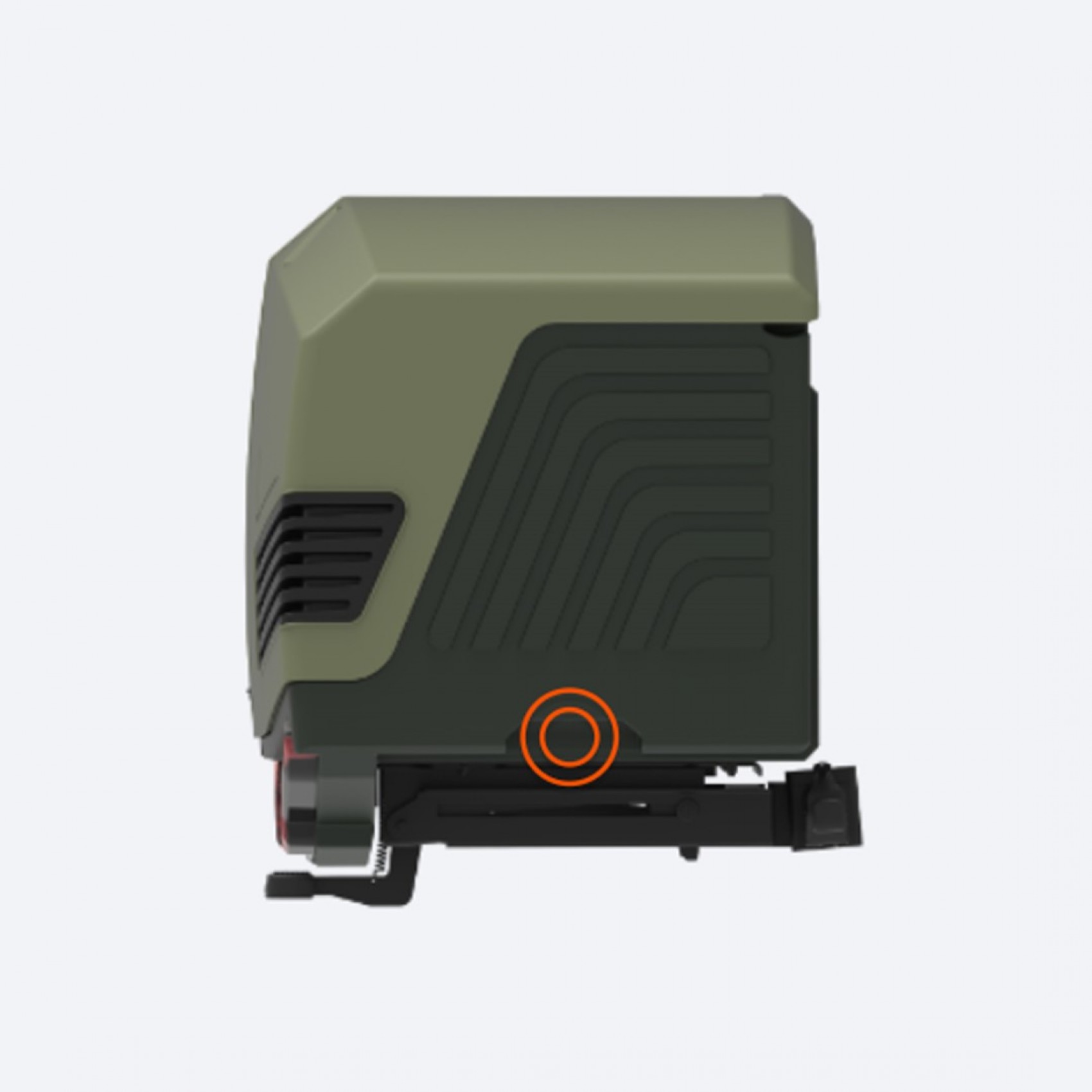 μπαγκαζιερα κοτσαδορου 400 lt towbox v3 camper green (πρασινο) με led φαναρια