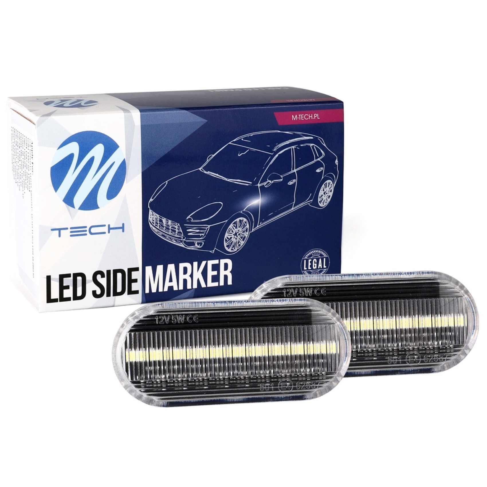 VW GOLF 3 4 /POLO 6N/9N/PASSAT 96>/T5/SHARAN 18LED (2χ9) SMD 2 ΧΡΗΣΕΩΝ ΠΛΑΙΝΑ ΦΛΑΣ ΦΤΕΡΟΥ ΔΙΑΦΑΝΑ