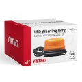 φαρος μαγνητικος w03m 12v/24v 36led πορτοκαλι ip56 136x87mm amio - 1 τεμ.