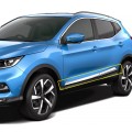 Nissan qashqai 2014  διακοσμητικη φασα πορτας χρωμιο μεταλλικη 4 tem.