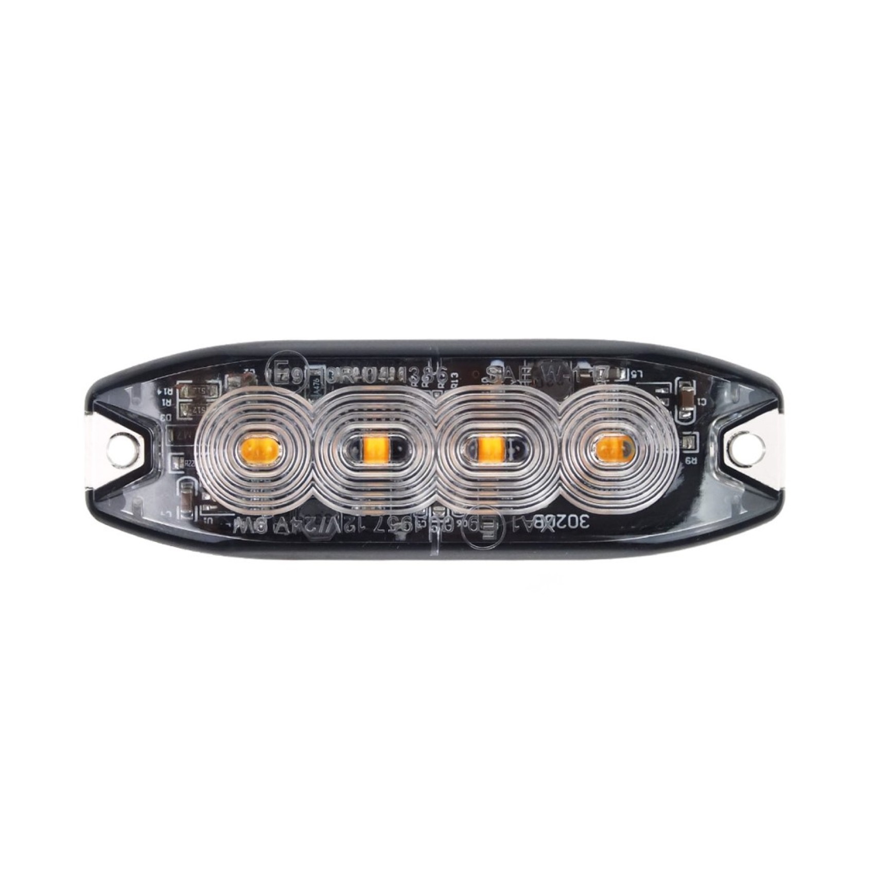 ΣΤΡΟΜΠΟ 12/24V 10x3x0,9cm ΠΟΡΤΟΚΑΛΙ 4LED 12W (4x3W) R65 R10 IP68 AMiO - 1 ΤΕΜ.