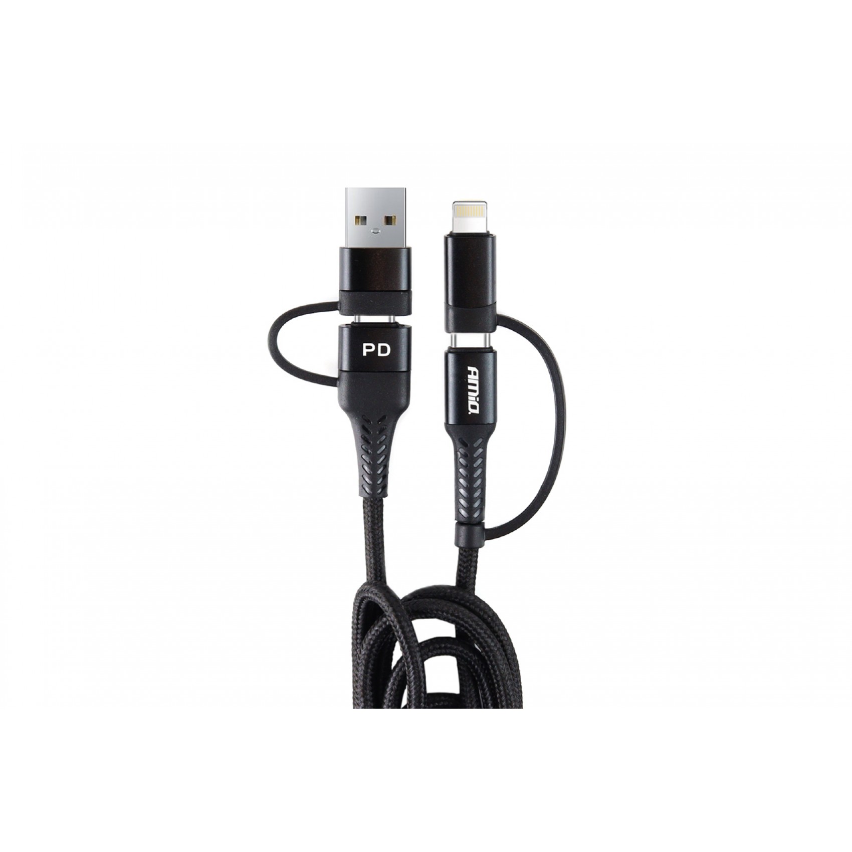 ΚΑΛΩΔΙΟ ΦΟΡΤΙΣΗΣ ΚΑΙ ΣΥΓΧΡΟΝΙΣΜΟΥ USB C/USB C iOs/USB A 100cm FullLINK UC-15 AMIO