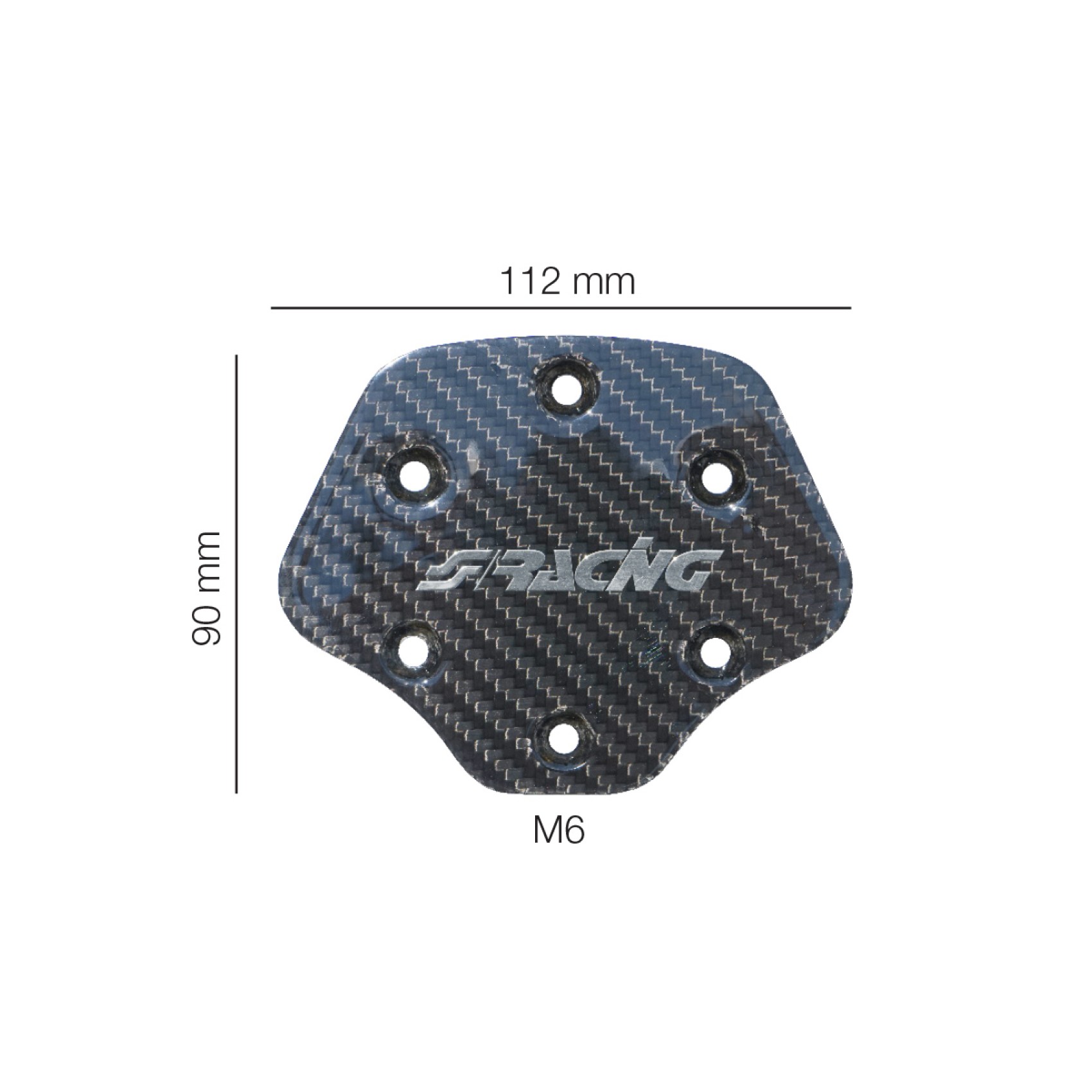 ΚΑΠΑΚΙ ΚΑΤΑΡΓΗΣΗΣ ΚΟΡΝΑΣ REAL CARBON 90x112mm ΓΙΑ ΤΙΜΟΝΙΑ 6ΤΡΥΠΑ ΑΓΩΝΙΣΤΙΚΟΥ ΤΥΠΟΥ