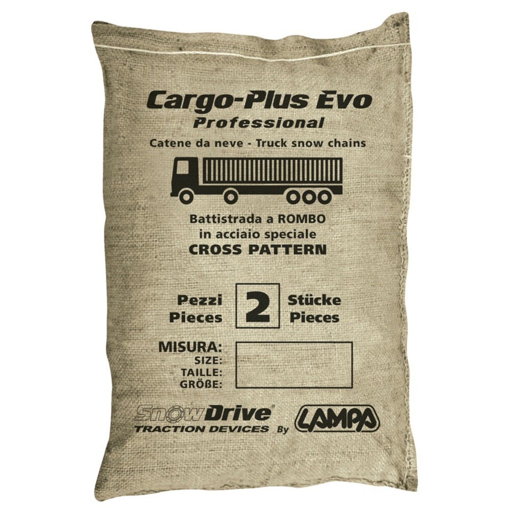 αλυσιδες χιονιου φορτηγου cargo plus professional evo cp39 7 mm lampa - 2 τεμ.