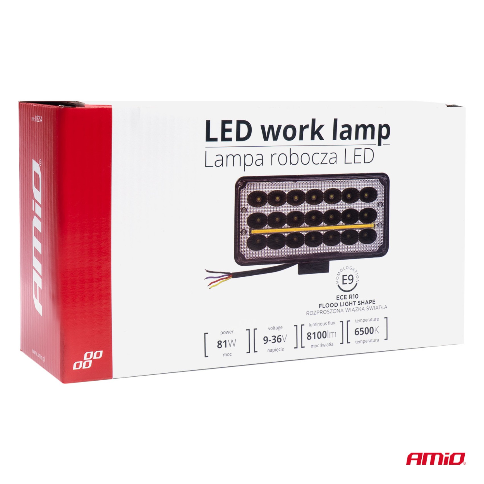 προβολεας εργασιας working lamp 27xsmd 81w 9-36v 225x110x60mm awl43 αmio - 1 tem.