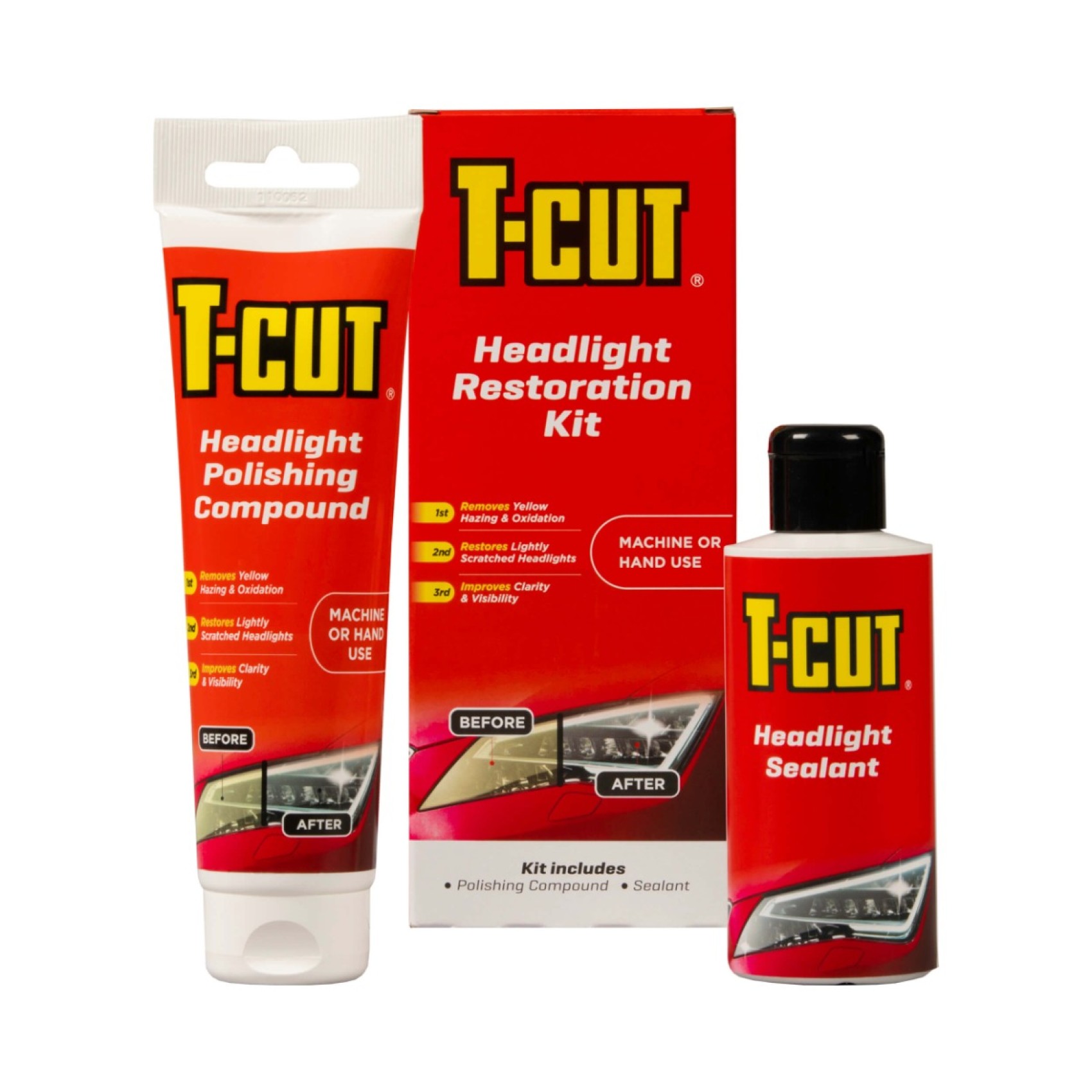 KIT ΕΠΙΔΙΟΡΘΩΣΗΣ/ ΞΕΘΑΜΠΩΜΑΤΟΣ ΦΑΝΑΡΙΩΝ CARPLAN T-CUT HEADLIGHT RESTORATION KIT