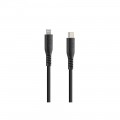 ΚΑΛΩΔΙΟ ΦΟΡΤΙΣΗΣ USB TYPE C >APPLE 8PIN 3000mA/60W (PD POWER DELIVERY) ΣΙΛΙΚΟΝΗΣ ΜΑΥΡΟ 150cm OPTILINE LAMPA - 1 TEM.