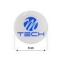 Mtech αυτοκολλητα ζαντων 6 cm λευκο/μπλε σμαλτου - 4 τεμ.