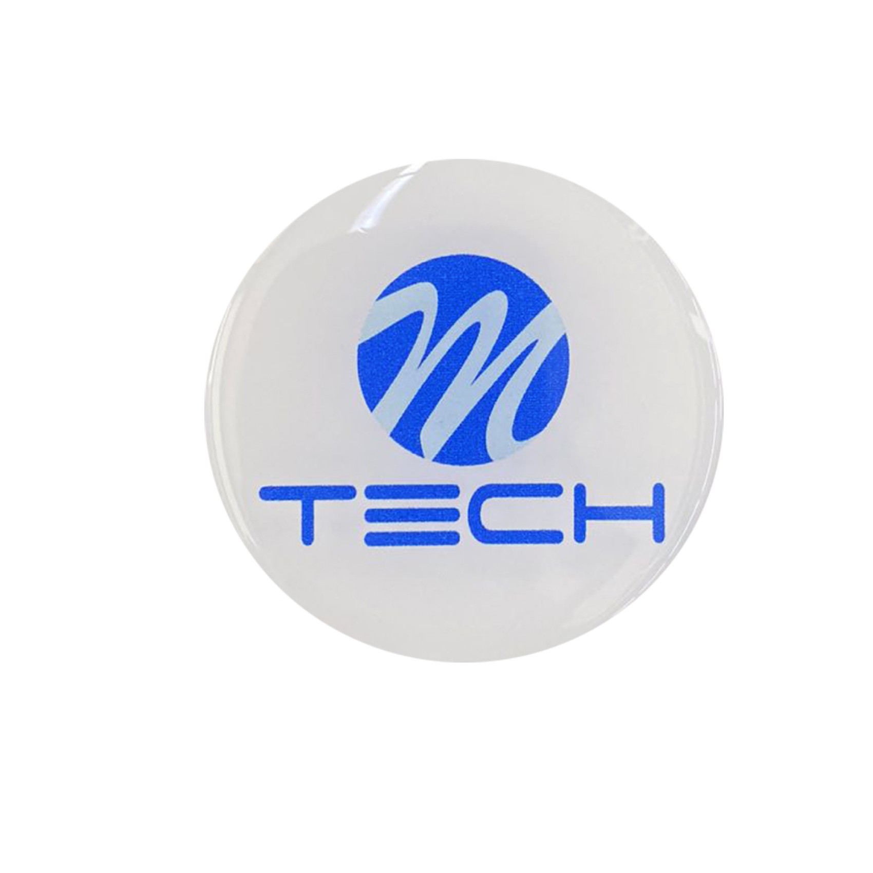 Mtech αυτοκολλητα ζαντων 6 cm λευκο/μπλε σμαλτου - 4 τεμ.