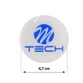 Mtech αυτοκολλητα ζαντων 6,7 cm λευκο/μπλε σμαλτου - 4 τεμ.