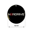 Nordrive αυτοκολλητα ζαντων 5,5 cm λευκο/μayρo/kokkino σμαλτου - 4 τεμ.