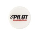 Pilot αυτοκολλητα ζαντων 7,2 cm λευκο/μαυρο/κοκκινο σμαλτου - 4 τεμ.