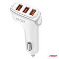 φορτιστης αναπτηρα 12/24v με 3 θυρες 3xusb 15.5w 5v/3.1a λευκος amio - 1 τεμ.