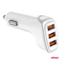 φορτιστης αναπτηρα 12/24v με 3 θυρες 3xusb 15.5w 5v/3.1a λευκος amio - 1 τεμ.