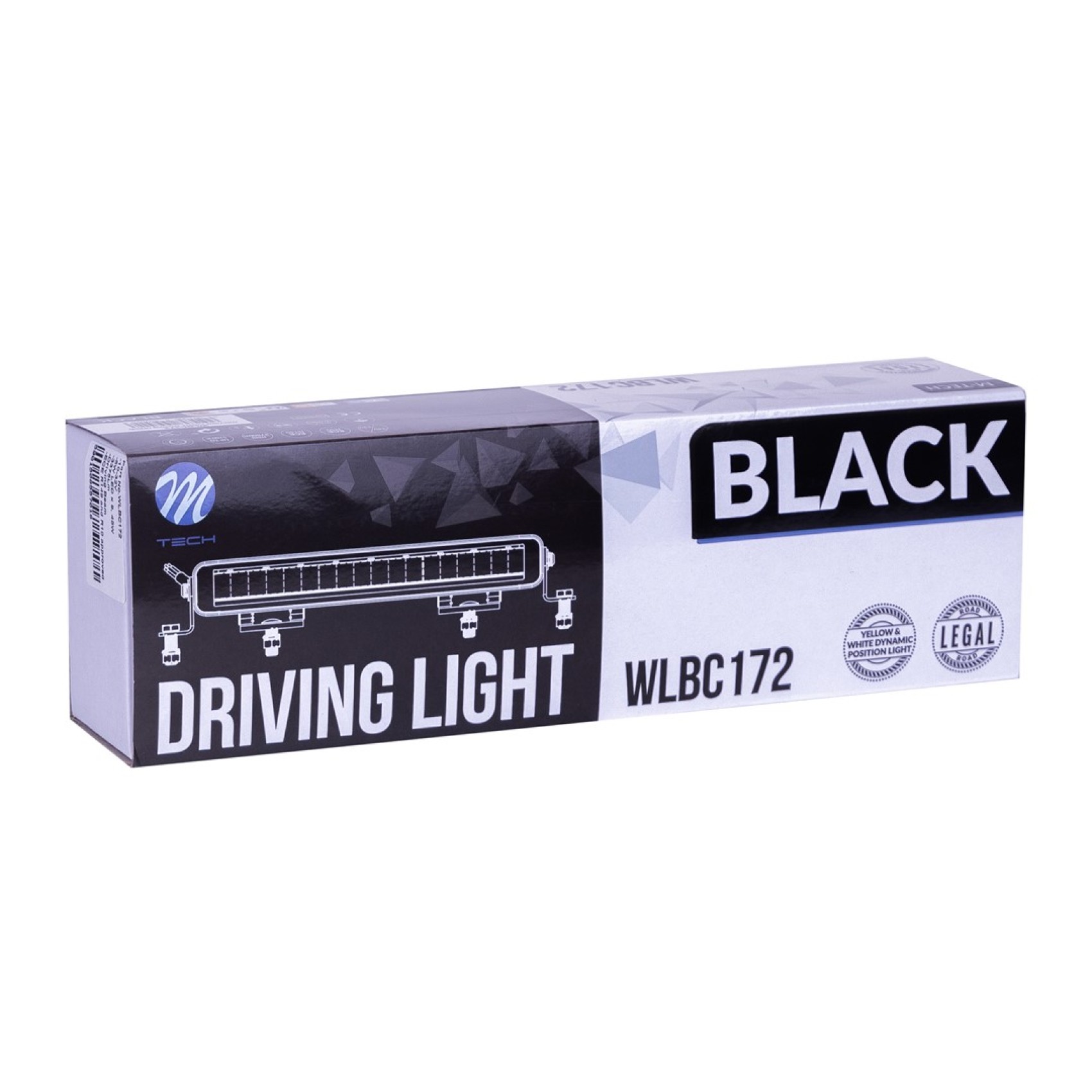 προβολεας driving light black series 9x5w led 12-48v 45w 5.700k 3.780lm 2 χρησεων 283x54x58mm - 1 τεμ.