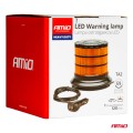 φαρος heavy duty w30m 12/24v πορτοκαλι 24led μαγνητικοσ/βιδωτος με φις αναπτηρα υ128mm φ110mm amio - 1 τεμ.