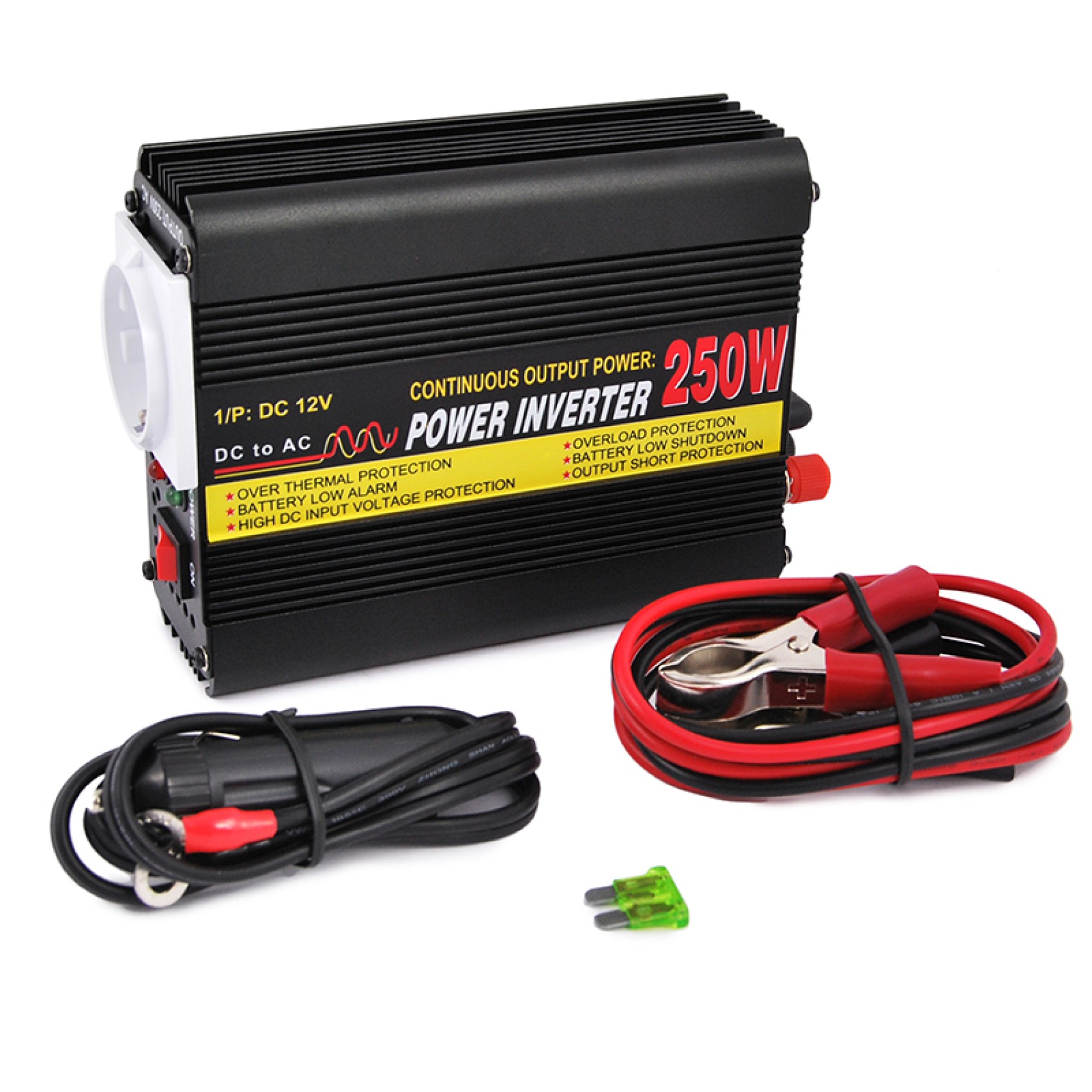 ΜΕΤΑΣΧΗΜΑΤΙΣΗΣ 12V ΣΕ 250W ΜΕ 2 ΜΠΡΙΖΕΣ