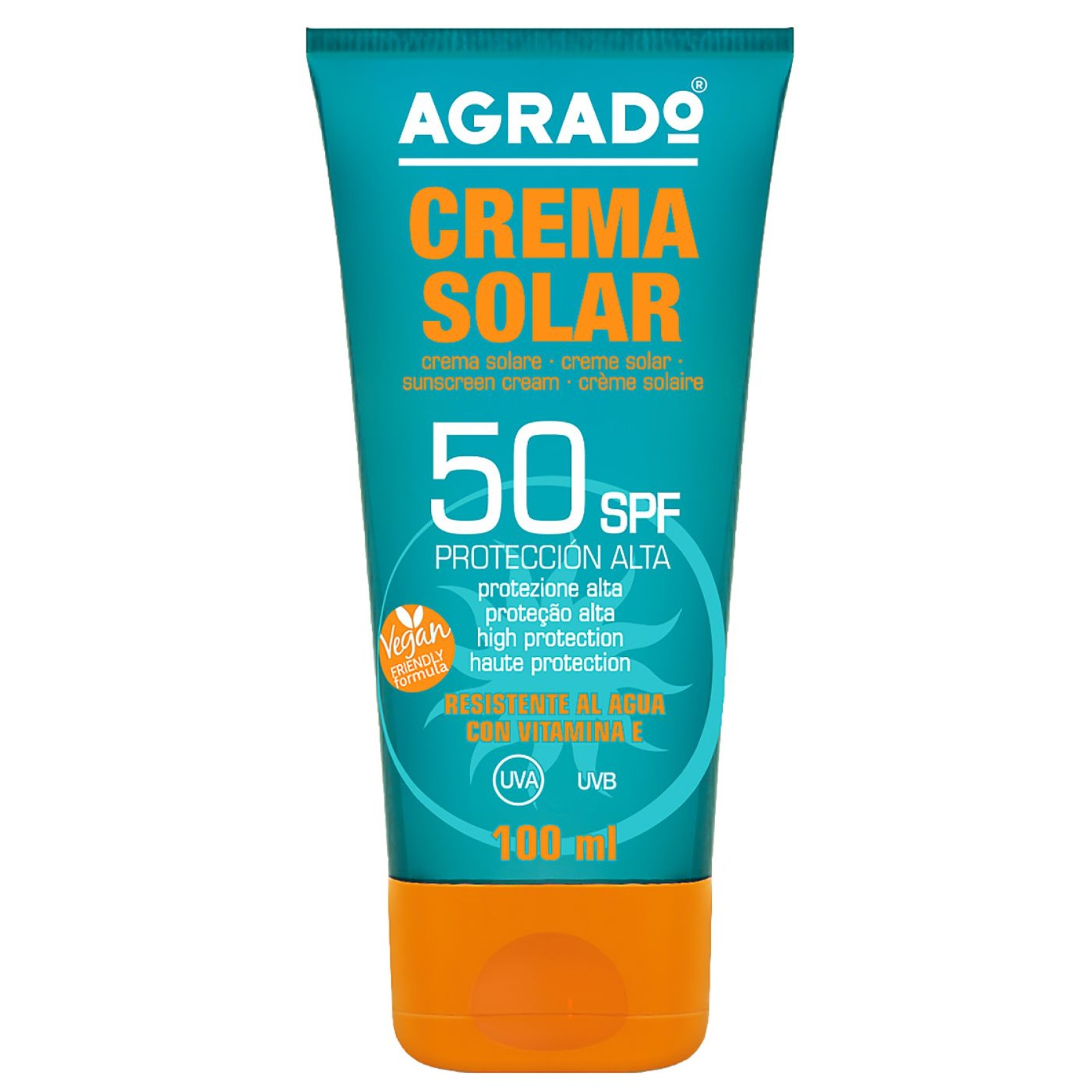 αντηλιακη κρεμα προσωπου αδιαβροχη agrado spf50 100ml agrado 8332