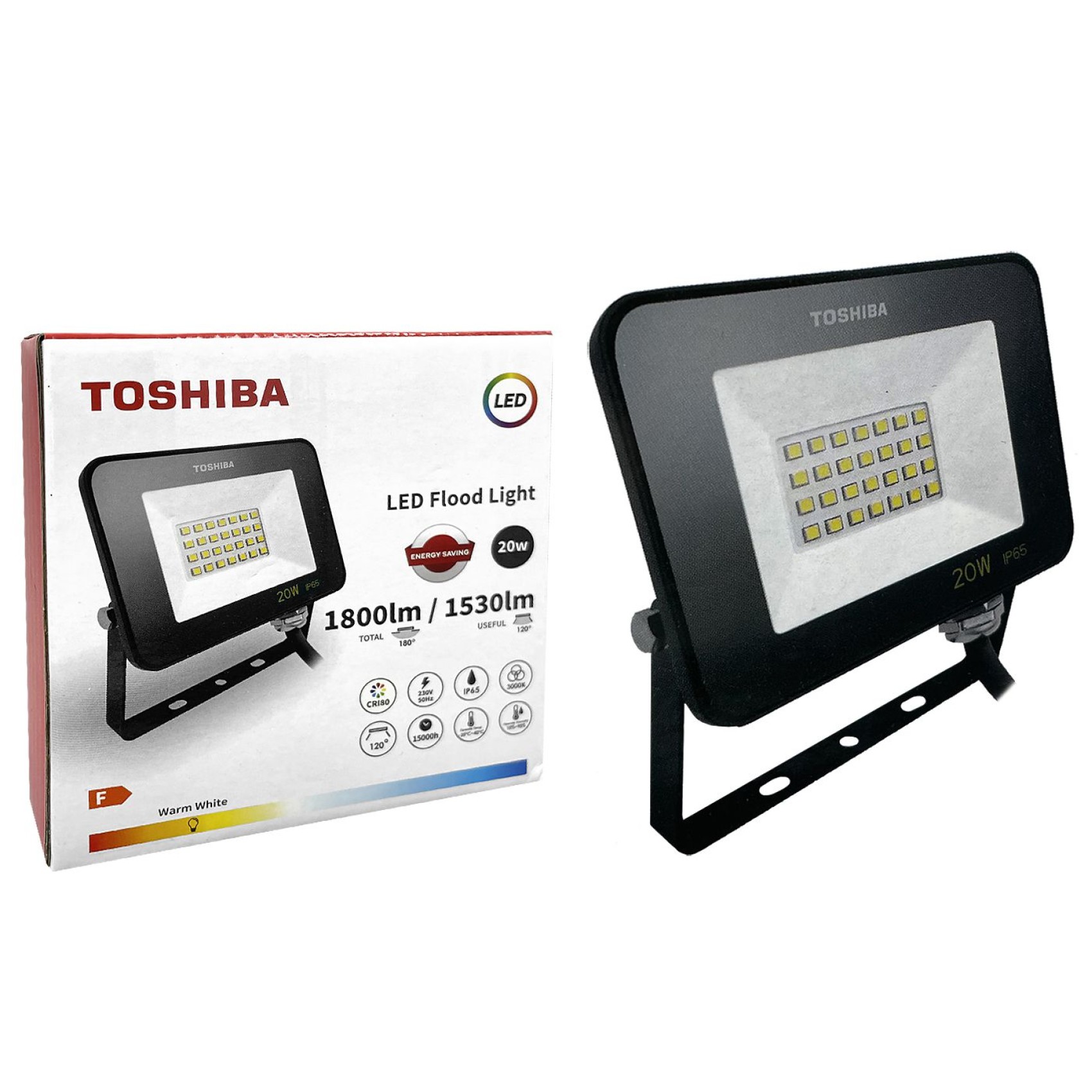 προβολεας στεγανος led toshiba ip65 20w 3000k  toshiba 00172835